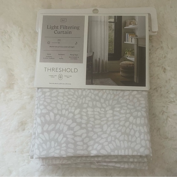 Threshold Farrah Botanical Curtain Panel 54x84 Light Filtering - Picture 1 of 5